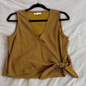 Madewell Chartreuse Wrap Tank Top